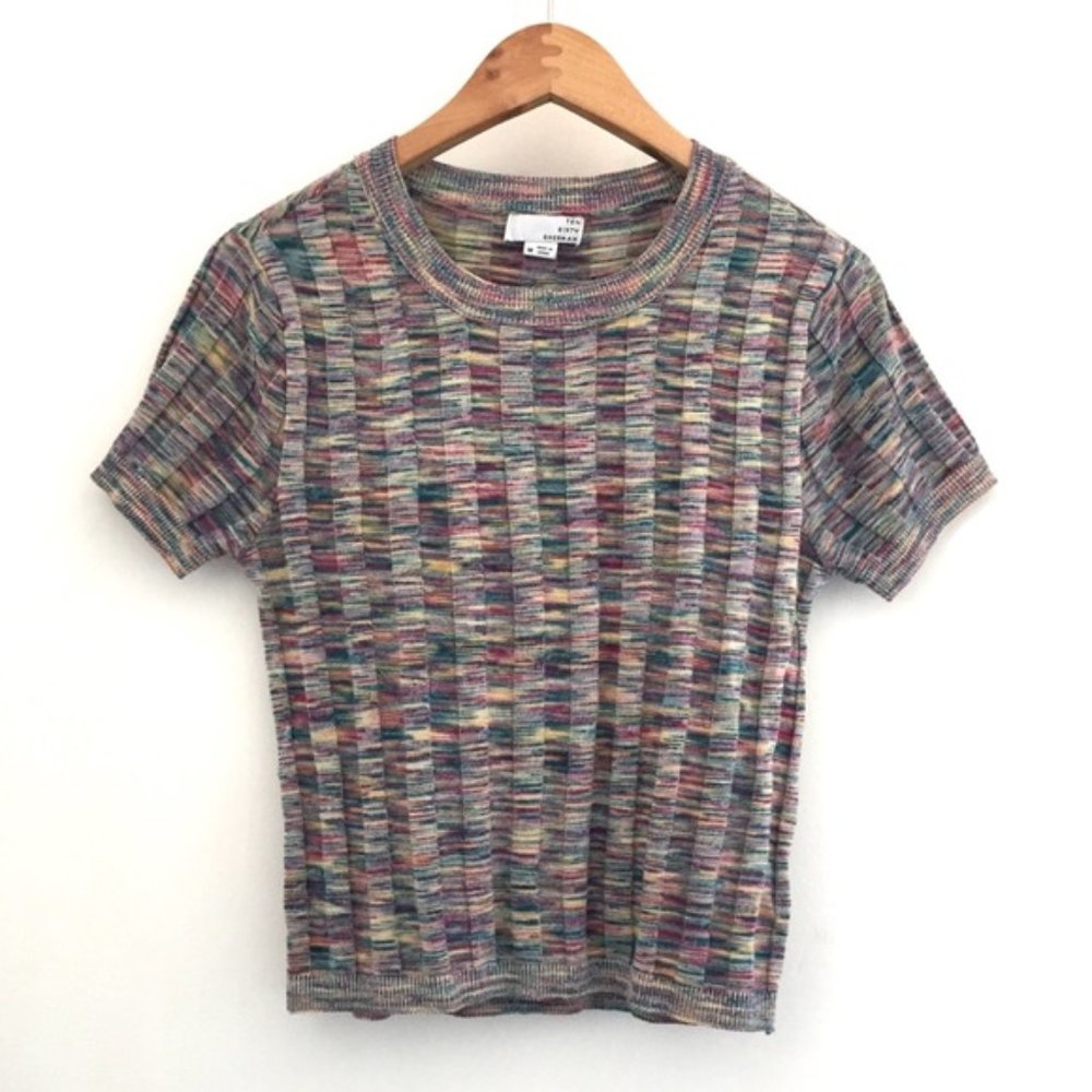TEN SIXTY SHERMAN SHORT SLEEVE SWEATER XS